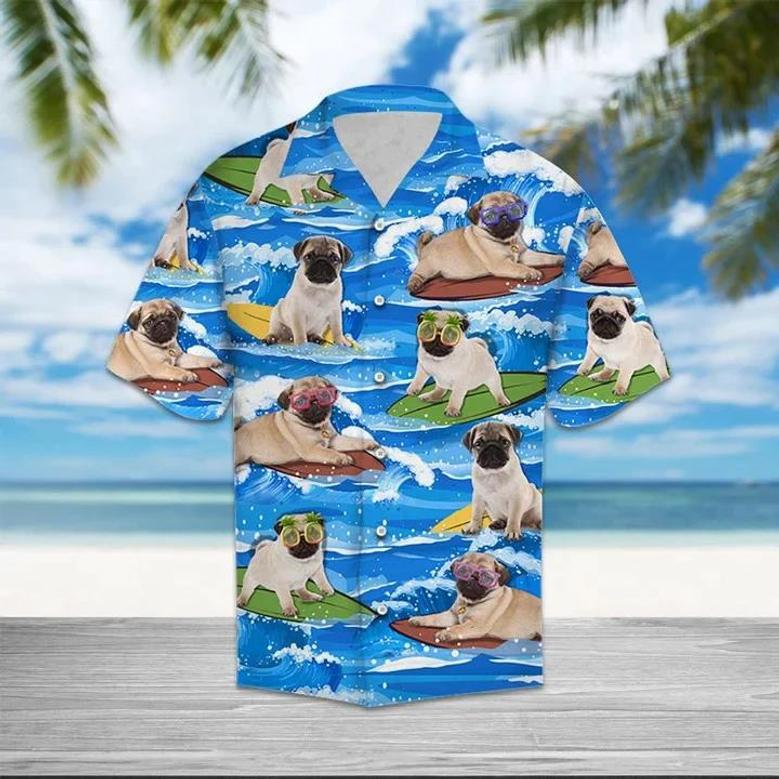 All I Need Is Pug Beach Abd My Dogs Pattern Hawaiian Shirt Summer Gifts