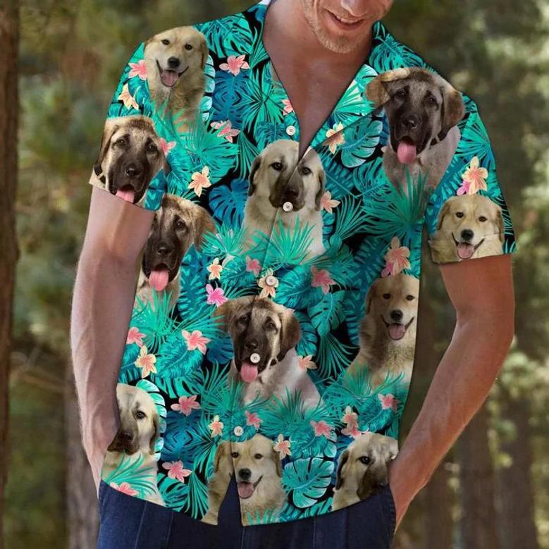 Anatolian Shepherd Dog Among Tropical Flowers And Leaves Design Hawaiian Shirt Summer Gifts