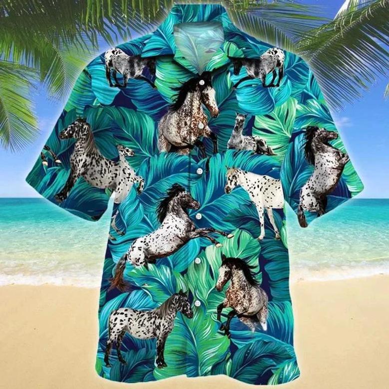 Appaloosa Horse Lovers Summer Beach Palm Tree Hawaiian Shirt, Summer Hawaii Shirt Family Shirt Summer Gifts