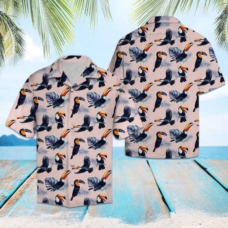 Awesome Toucan , Hawaii Shirt For Men, Short Sleeves Beach Shirt, Gift For Him, Unisex Hawaiian Shirt Aloha Shirt