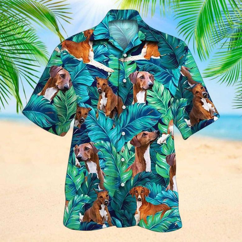 Azawakh Dog Tropical Palm Tree Dog Lover Gift Hawaiian For Men And Woman Clothing For Summer Unisex Hawaiian Shirt Aloha Shirt