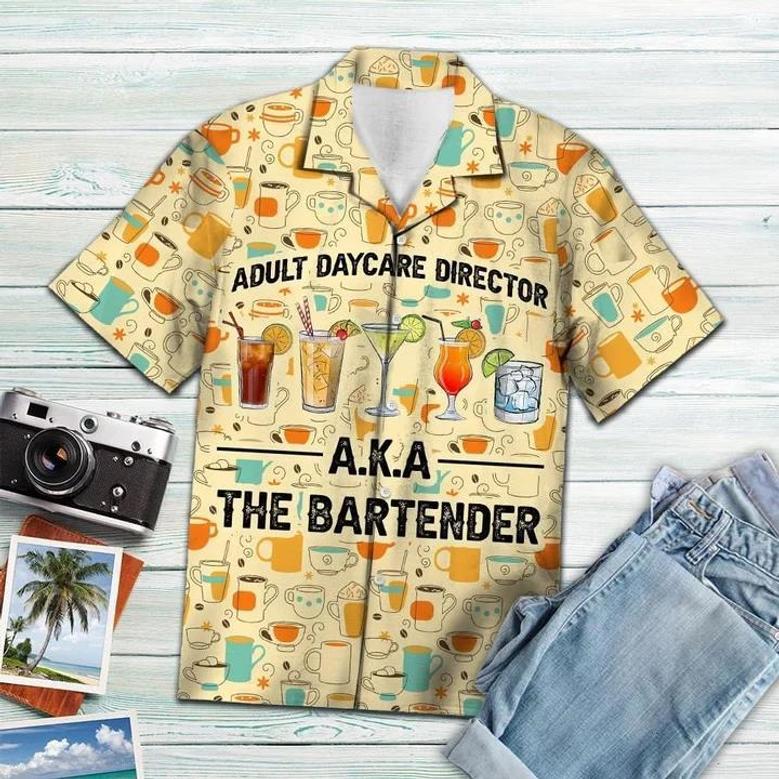 Bartender With Cool Drink Fruits Hawaiian Shirt Summer Gifts