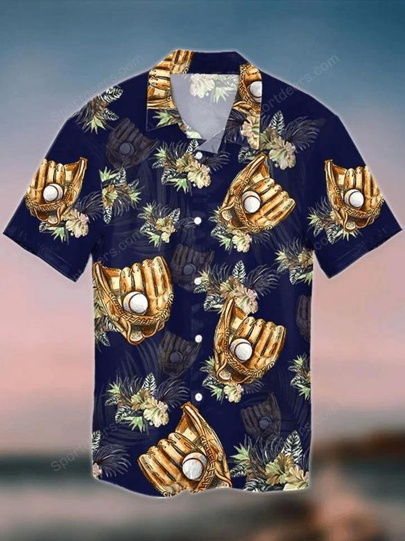 Baseball Catcher Tropical Hawaiian Shirt, Summer Gift, Hawaiian Shirts For Men, Aloha Beach Shirt Summer Gifts