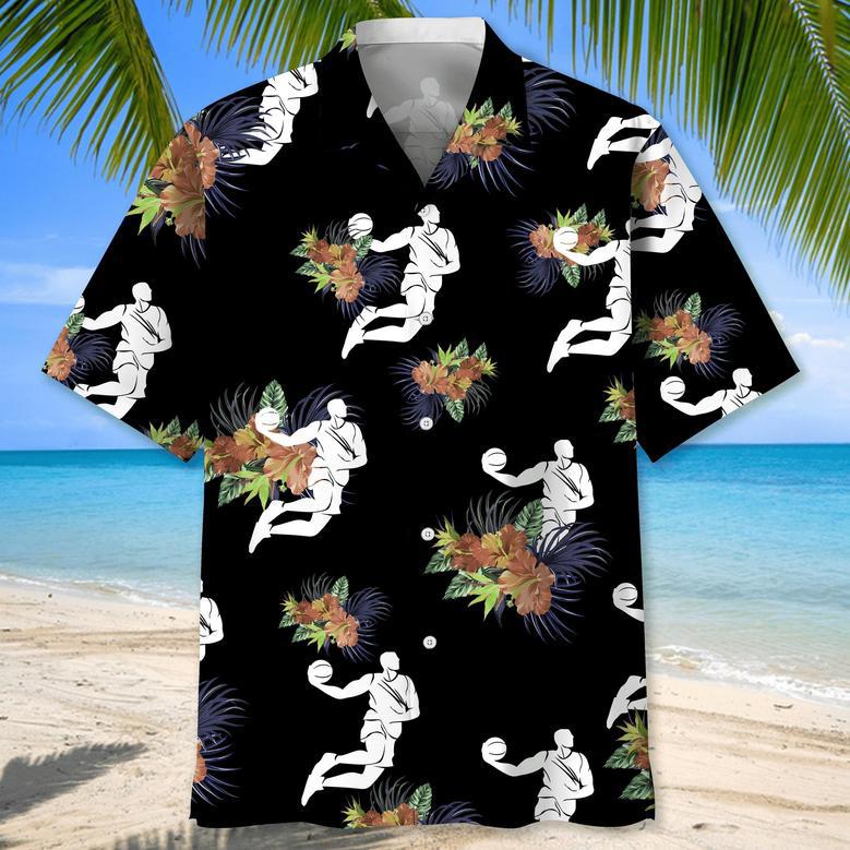 Basketball Hawaiian Nature , Summer Gift For Women, Men Unisex Hawaiian Shirt Aloha Shirt