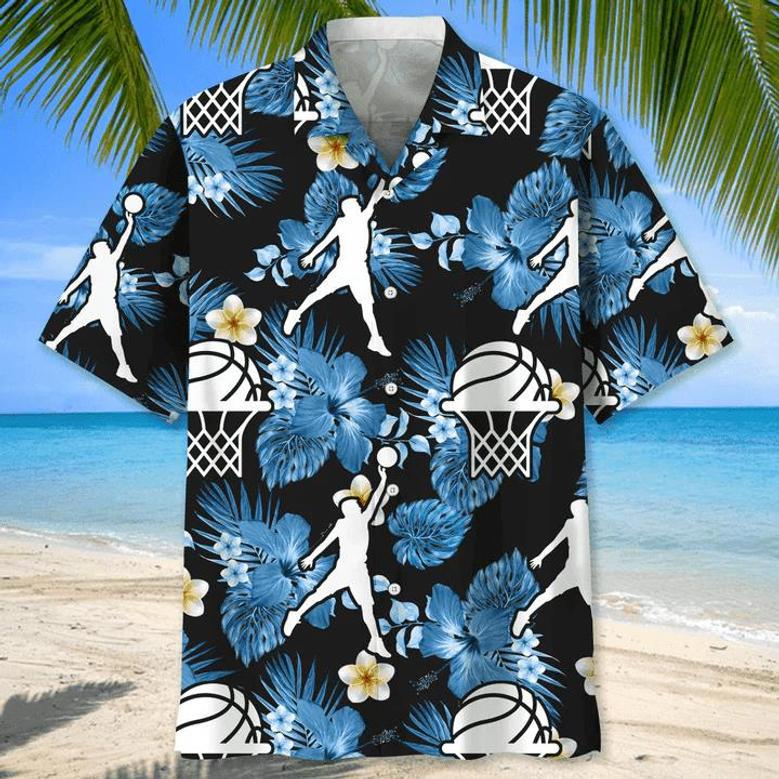 Basketball Hawaiian Nature For Men, Basketball Player Shirt, Basketball Gifts Unisex Hawaiian Shirt Aloha Shirt