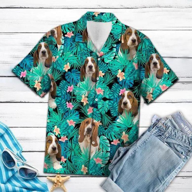 Basset Hound Hawaiian Shirt Beach Short Sleeve Basset Hound Shirt Gift For Dog Lovers Summer Gifts