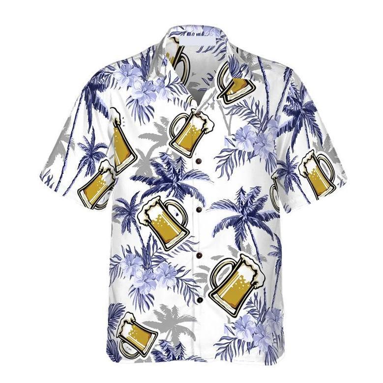 Beer Coconut Tree Hawaiian Shirt For Men, Summer Shirt, Beer Shirt, Gift For Beer Lover Summer Gifts