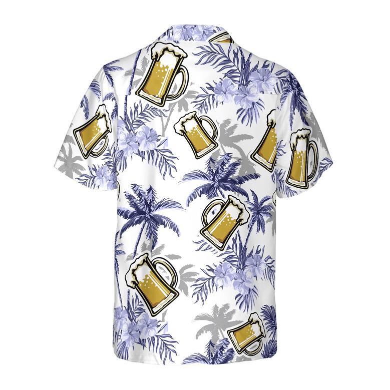 Beer Coconut Tree Hawaiian Shirt For Men, Summer Shirt, Beer Shirt, Gift For Beer Lover Summer Gifts