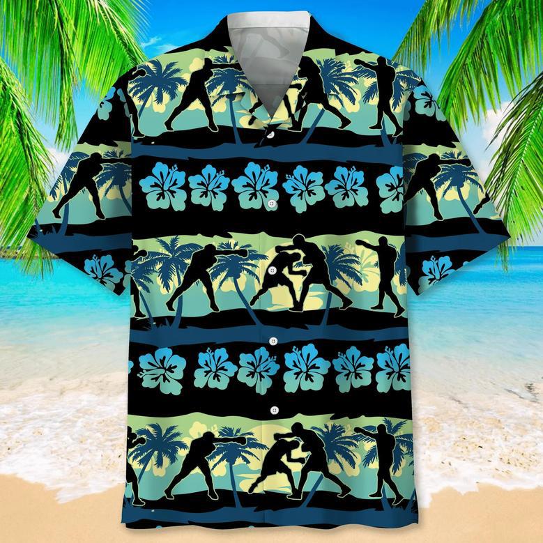 Boxing Nature Flower For Men, Boxing Player Shirt, Boxing Gifts Unisex Hawaiian Shirt Aloha Shirt