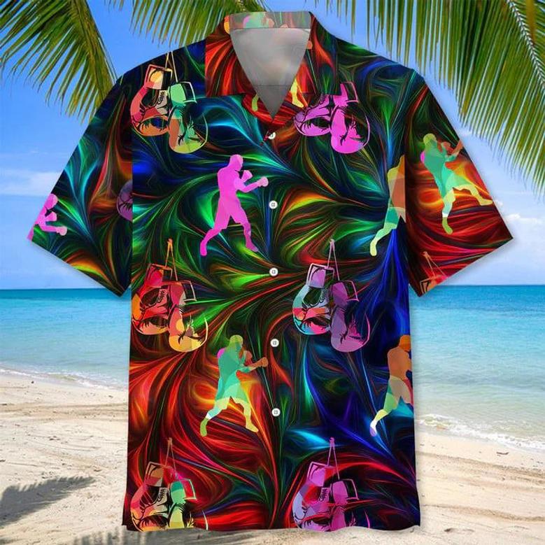 Boxing Nature Flower For Men, Boxing Player Shirt, Boxing Gifts Unisex Hawaiian Shirt Aloha Shirt