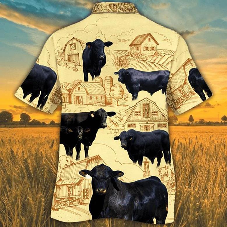 Brangus Cattle Lovers Farm Hawaiian Shirt, Summer Hawaiian Shirt For Men Women Summer Gifts