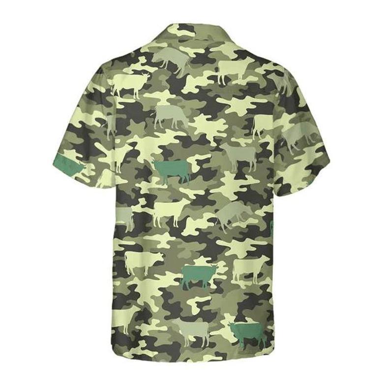 Camouflage Cow All Printed , Cow , Summer Gifts For Men And Women Unisex Hawaiian Shirt Aloha Shirt