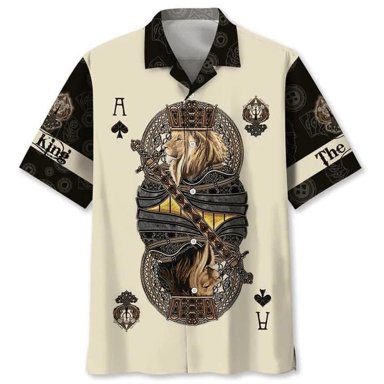 Casino Skull , Unisex Summer Beach Casual Short Sleeve Summer Vacation Beach Shirts Unisex Hawaiian Shirt Aloha Shirt