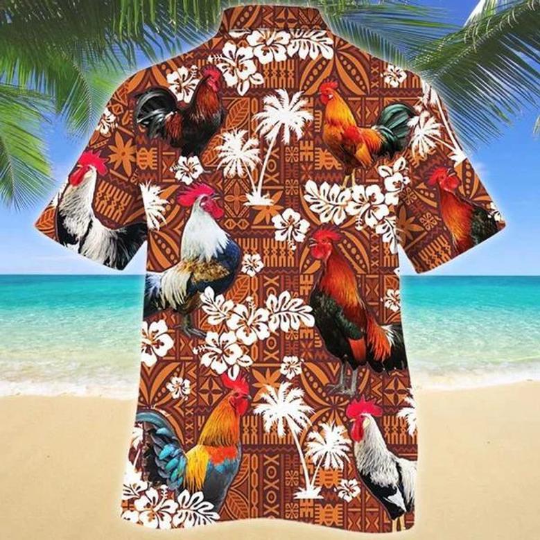 Chicken Red Tribal , Summer Gifts For Men And Women Unisex Hawaiian Shirt Aloha Shirt