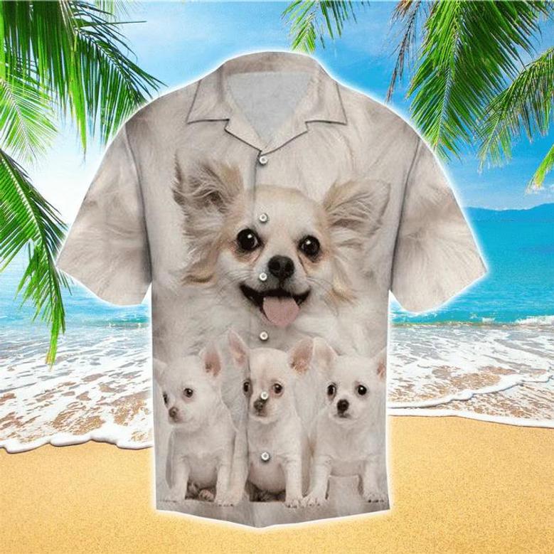 Chihuahua Terrier Hawaiian Shirt, Chihuahua Clothing, Flowers Aloha Shirt For Dog Lovers Summer Gifts