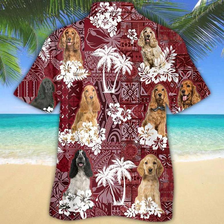 Cocker Spaniel Red Hawaiian Shirt, Gift For Dog Lover Shirts, Animal Summer Shirts, Hawaiian Shirt Men Summer Gifts