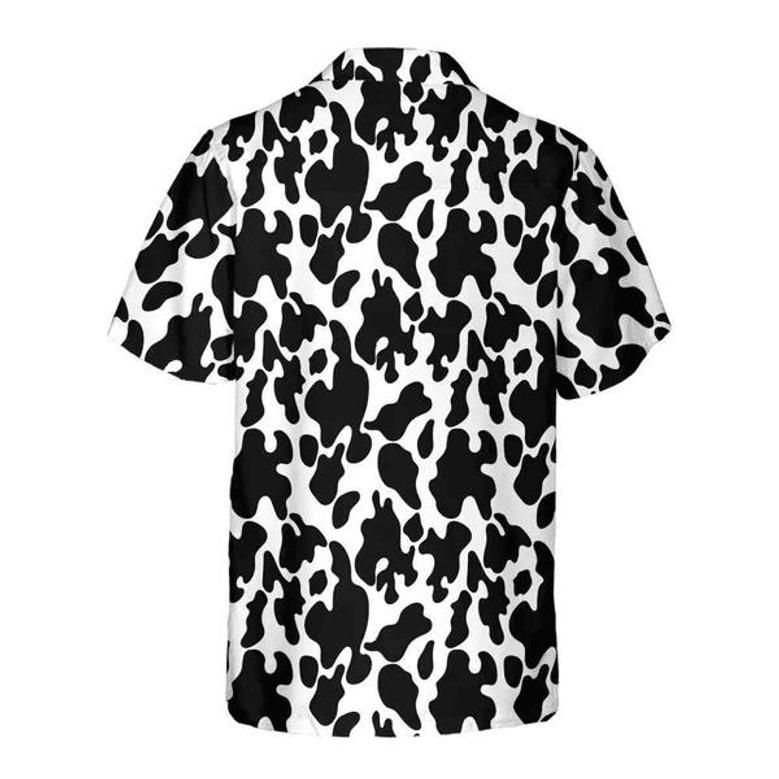 Cow Print Seamless Pattern All Printed , Summer Gifts For Men And Women Unisex Hawaiian Shirt Aloha Shirt