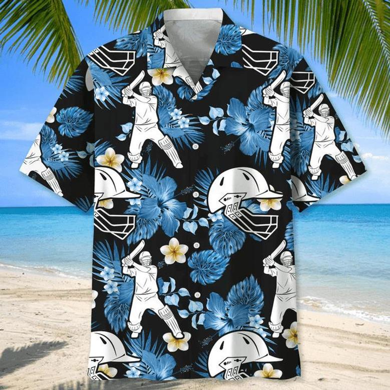 Cricket Floral , For Men And Women, Summer Gift, Gift For Cricket Lover Unisex Hawaiian Shirt Aloha Shirt