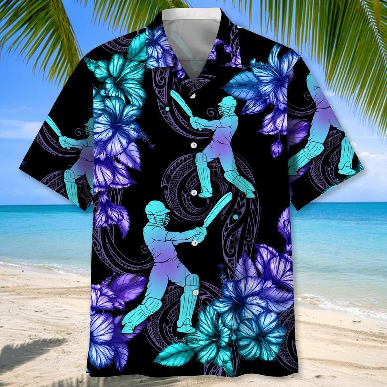 Cricket Floral , For Men And Women, Summer Gift, Gift For Cricket Lover Unisex Hawaiian Shirt Aloha Shirt