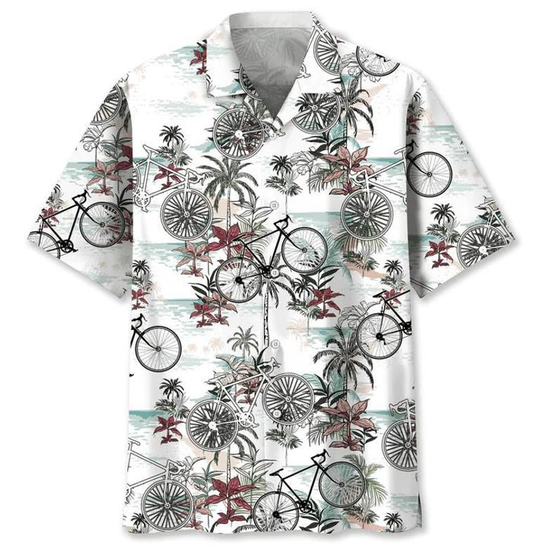 Cycling Nature Beach , For Men, Summer Gift, Gift For Cycling Lover Unisex Hawaiian Shirt Aloha Shirt