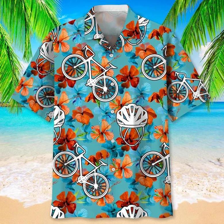 Cycling Nature Beach , For Men, Summer Gift, Gift For Cycling Lover Unisex Hawaiian Shirt Aloha Shirt