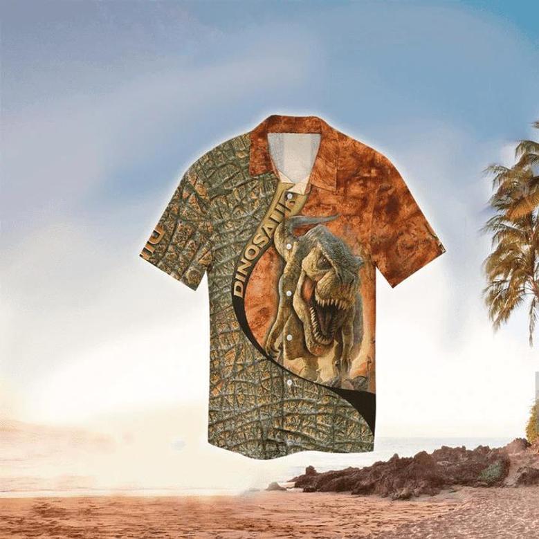 Dinosaurs Of July Apparel, Dinosaurs Independence Day Hawaiian Shirt Summer Gifts