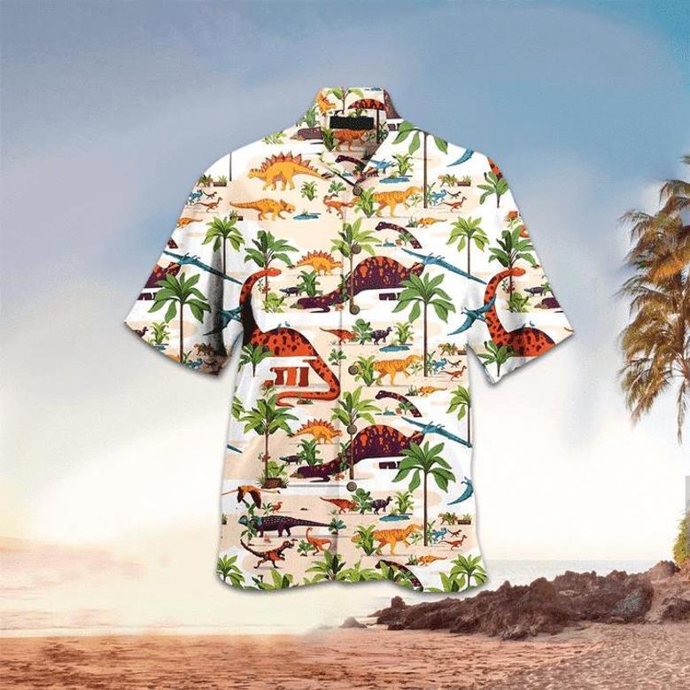 Dinosaurs Of July Apparel, Dinosaurs Independence Day Hawaiian Shirt Summer Gifts