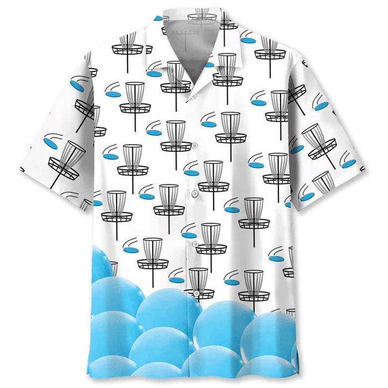 Disc Golf Tropical , Unisex Summer Beach Casual Short Sleeve Summer Vacation Beach Shirts Unisex Hawaiian Shirt Aloha Shirt