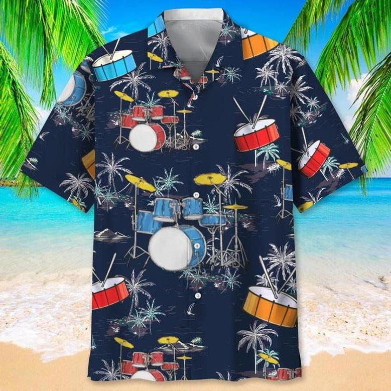 Drum Usa , Drum Nature Flower For Men Unisex Hawaiian Shirt Aloha Shirt