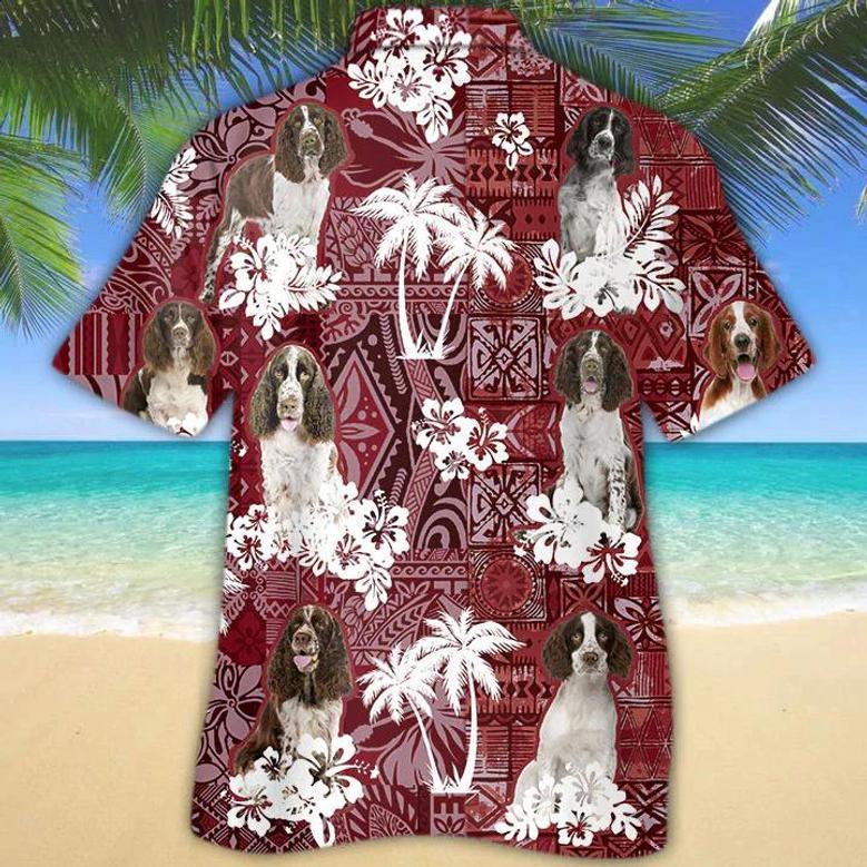 English Springer Spaniel Red Hawaiian Shirt, Gift For Dog Lover Shirts, Animal Summer Shirts Summer Gifts