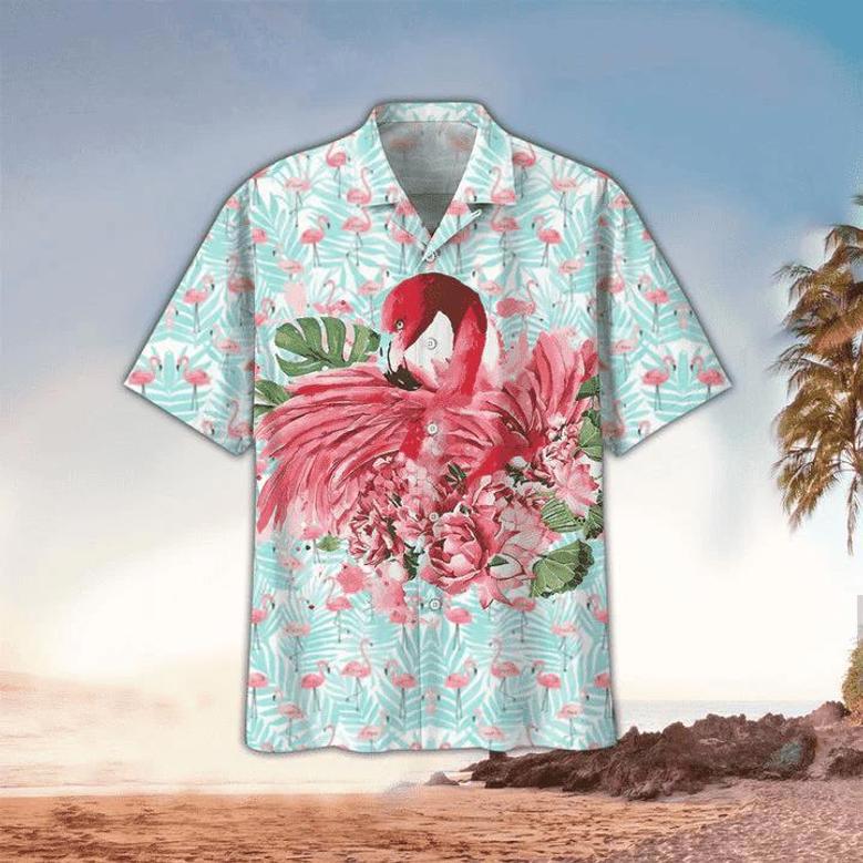 Flamingo Hawaii Shirt, Flamingo Hawaiian Shirt For Summer, Flamingo Lovers Summer Gifts