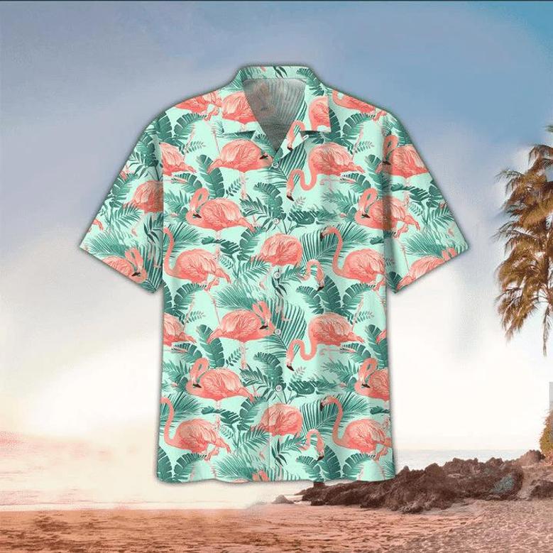 Flamingo Hawaii Shirt, Flamingo Hawaiian Shirt For Summer, Flamingo Lovers Summer Gifts