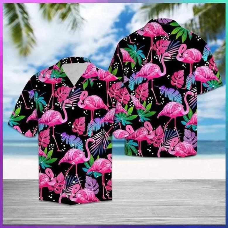 Flamingo Leaf Summer Unisex Hawaiian Shirt Aloha Shirt