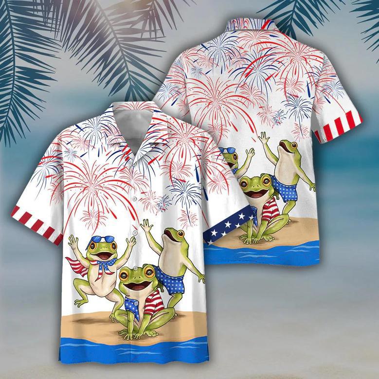 Frogs Of July Hawaiian Shirt - Independence Day Is Coming, Usa Patriotic Hawaiian Shirt Summer Gifts