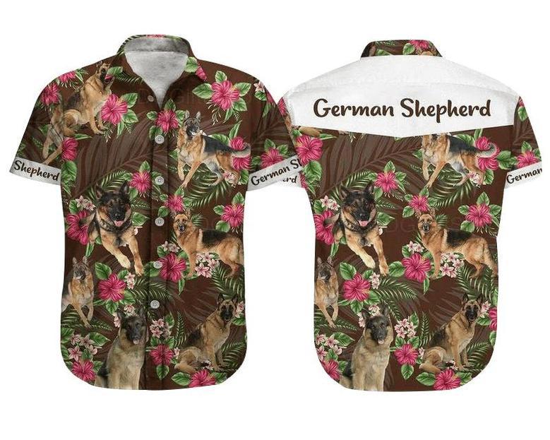 German Shepherd Dog Aloha - German Shepherd Pet , Hibiscus Tropical For Men & Women Unisex Hawaiian Shirt Aloha Shirt