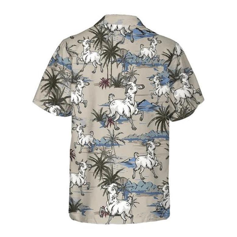 Goat Island Pattern All Printed , Summer Gifts For Men And Women Unisex Hawaiian Shirt Aloha Shirt