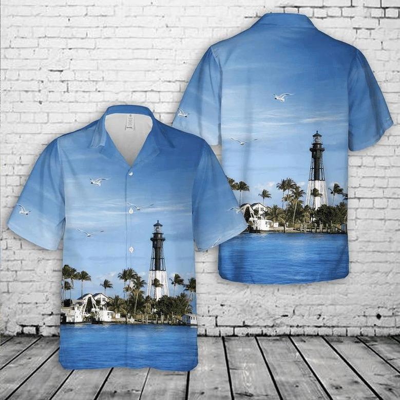 Hillsboro Inlet Florida Lighthouse Unisex Hawaiian Shirt Aloha Shirt