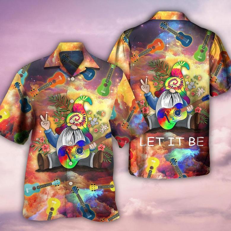 Hippie Ukulele Hippie Let It Be Hawaiian Shirt For Men And Women Summer Gifts