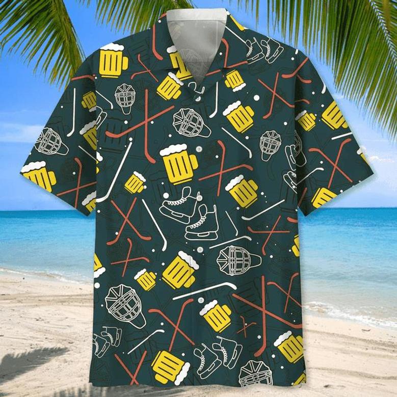 Hockey , For Men, Summer Gift, Gift For Hockey Player Unisex Hawaiian Shirt Aloha Shirt