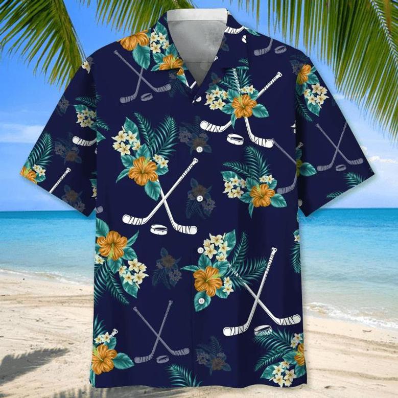 Hockey , For Men, Summer Gift, Gift For Hockey Player Unisex Hawaiian Shirt Aloha Shirt