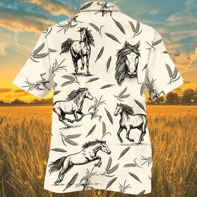 Horse Farm Lovers Hawaiian Shirt, Animal Farm Horse Men Hawaiian Shirts Summer Gifts