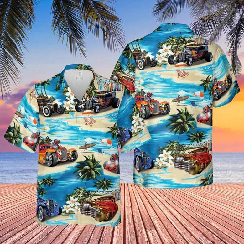 Hot Rod Hawaiian Theme All Printed Unisex Hawaiian Shirt Aloha Shirt