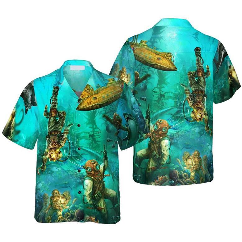 Into The Sea Scuba Diving For Men Unisex Hawaiian Shirt Aloha Shirt