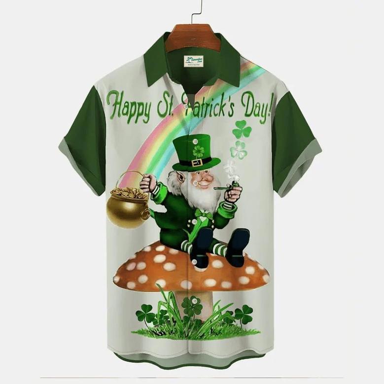 Irish Leprechaun St. Patrick's Day Unisex Hawaiian Shirt Aloha Shirt