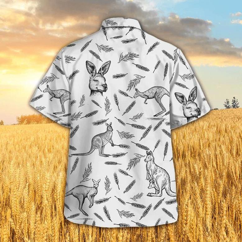 Kangaroo Pattern - Hawaiian Shirt, Kangaroo Aloha Shirts, Gift For Kangaroo Lovers Summer Gifts