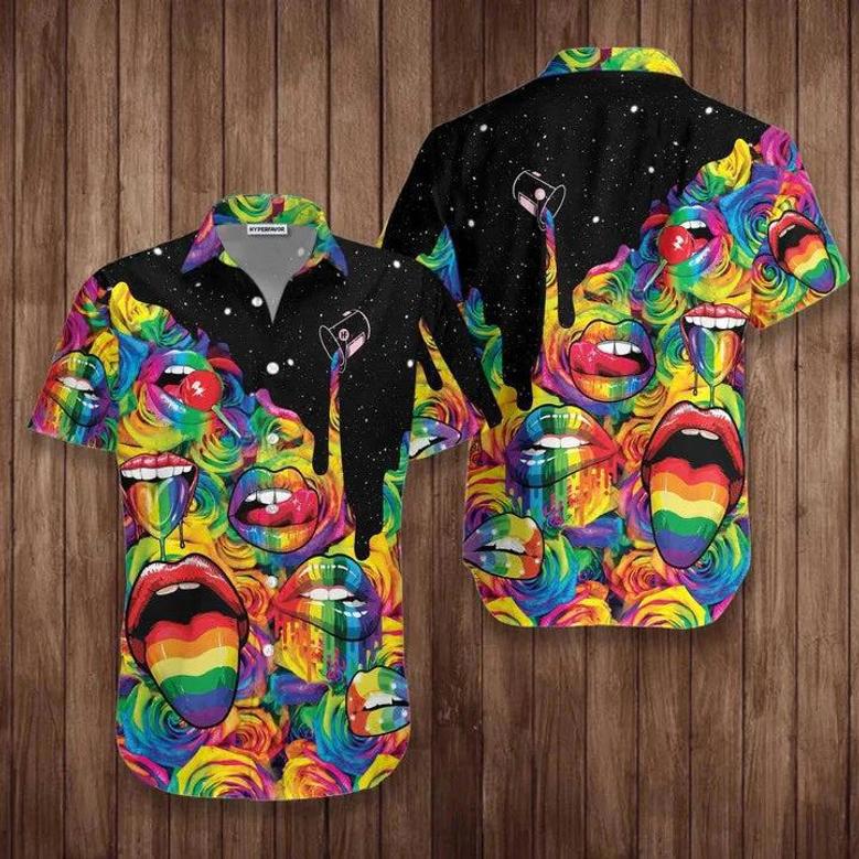 Kitten Puppy Faces With Glasses Lgbt Symbols Aloha Hawaiian Shirts Summer Gifts