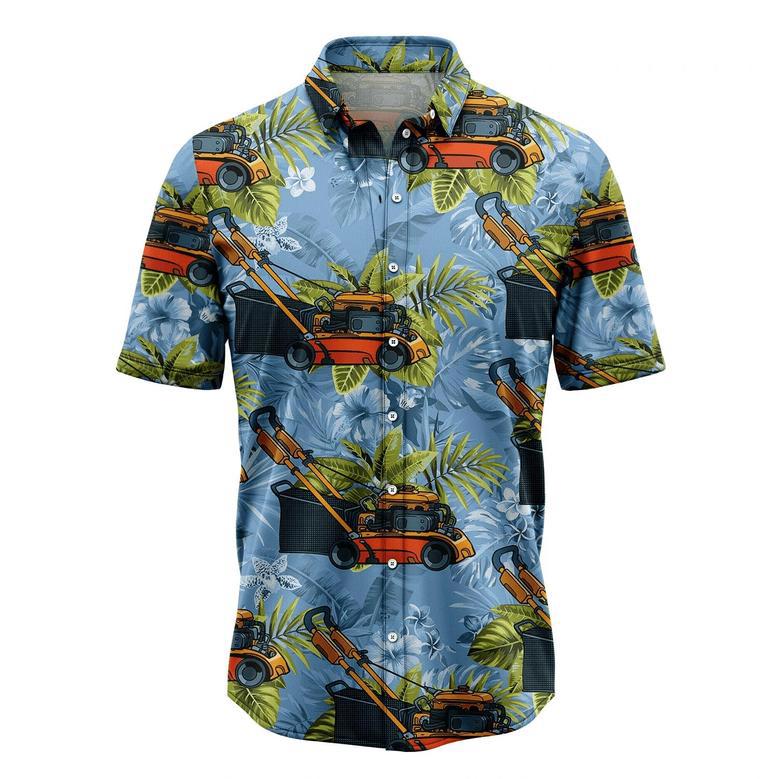 Lawn Mower Tropical Hawaiian Shirt, Summer Gift, Hawaiian Shirts For Men, Aloha Beach Shirt Summer Gifts