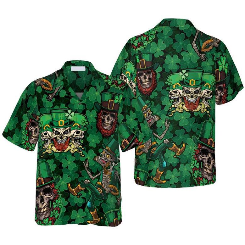 Leprechaun Skull Happy Saint Patrick's Day Hawaiian Shirt For Men And Women Summer Gifts