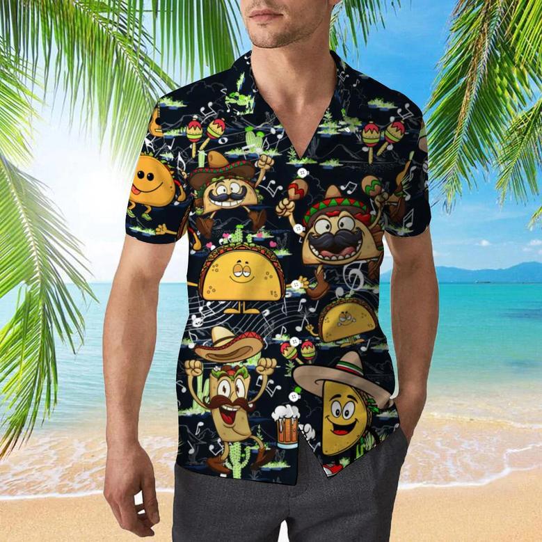 Lets Fiesta Cinco De Mayo Funny Tacos Music Band Hawaiian Shirt Summer Gifts