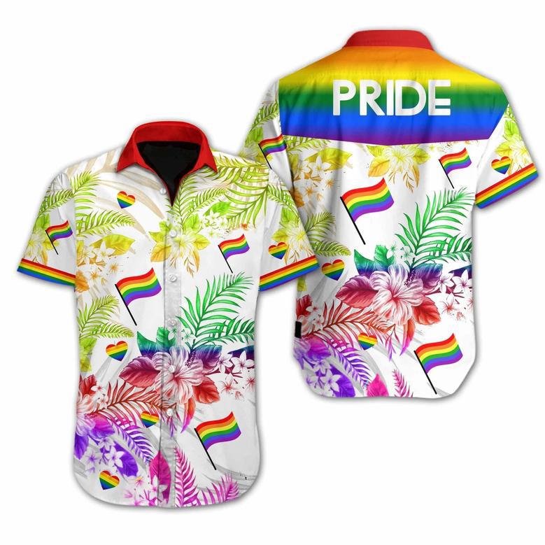 Lgbt Aloha S For Summer, Pride Love Is Love Vivid Tropical Colorful Rainbow Lgbt S Unisex Hawaiian Shirt Aloha Shirt